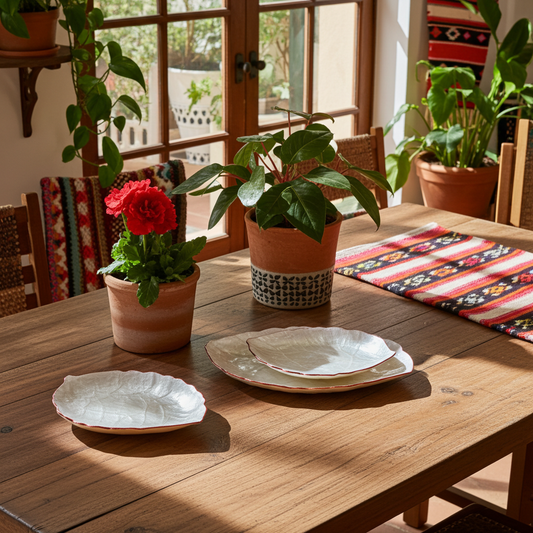 Three nesting capiz shell dishes