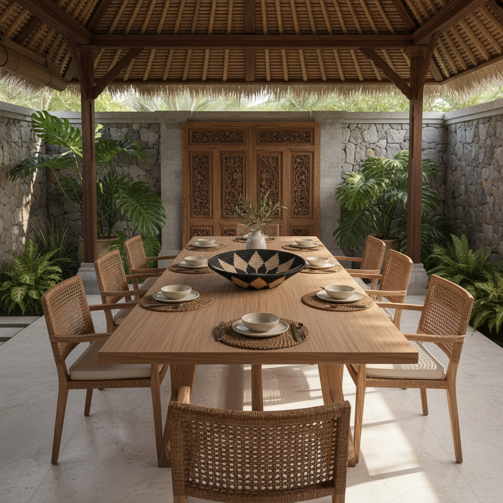 Cesta de Parede Mandala em Seagrass Tecida Modelo Rakata (50cm)