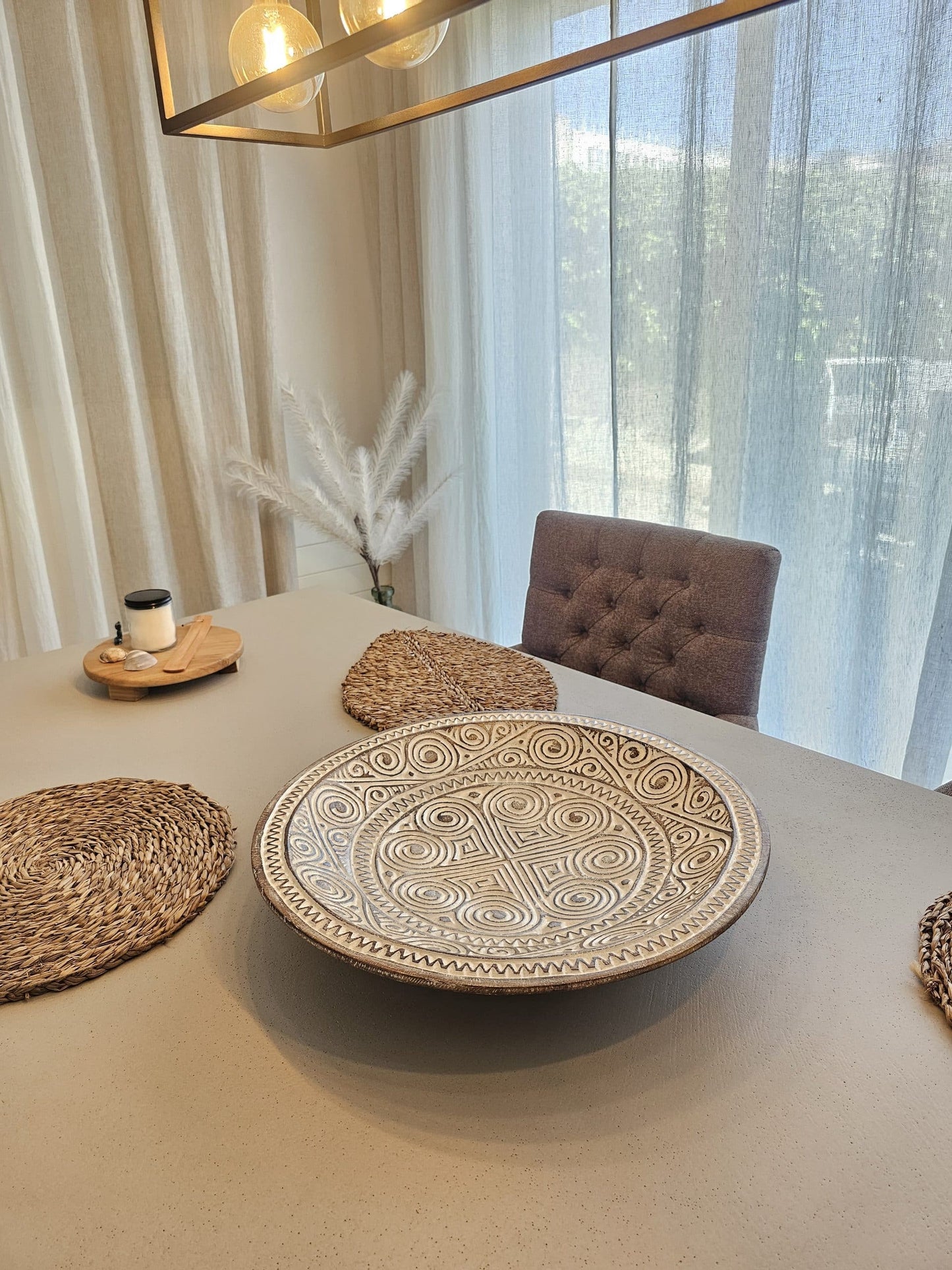 Wooden Plate Model Ukir