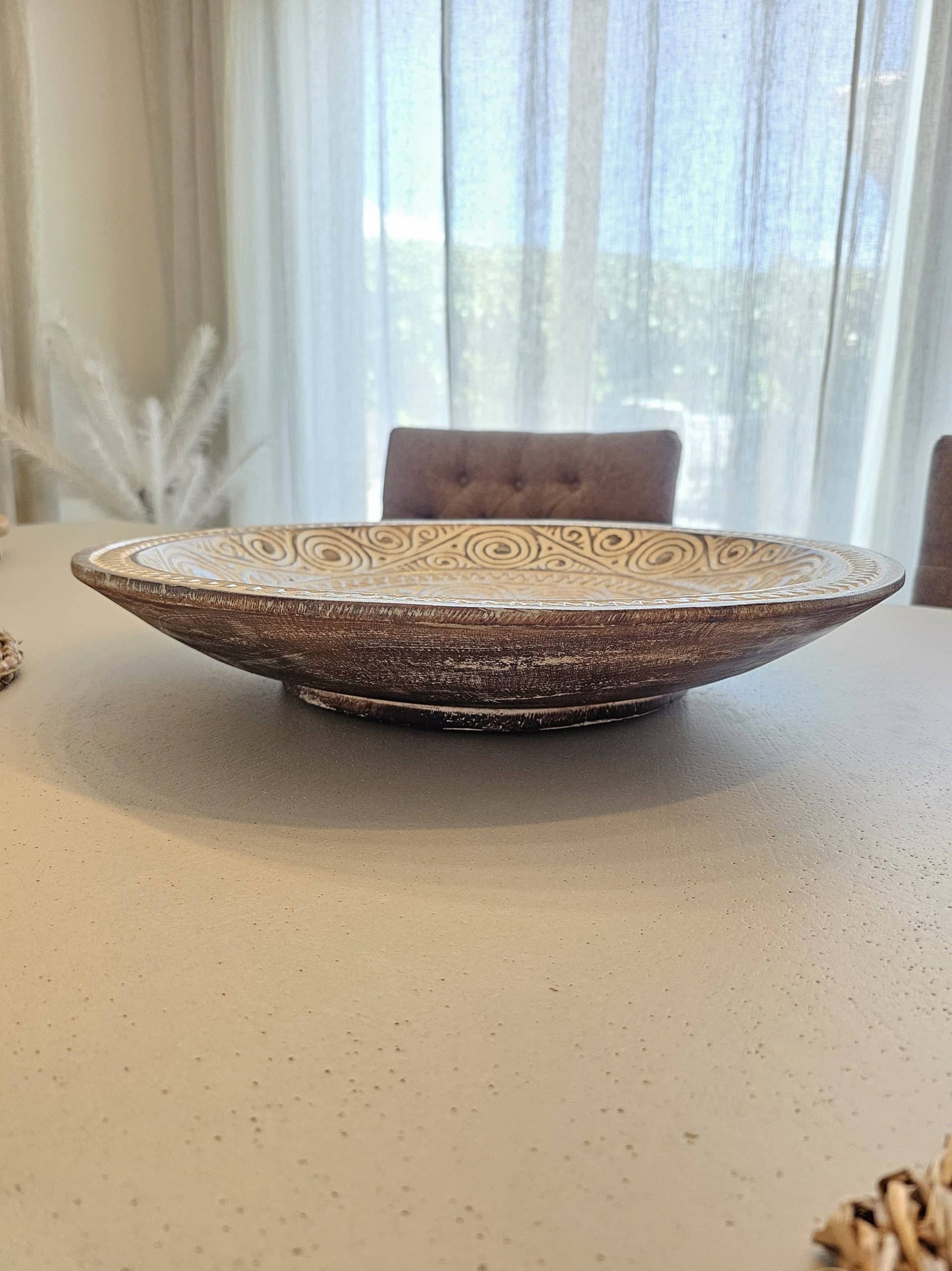 Wooden Plate Model Ukir