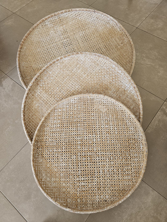 Rattan Rice Plates