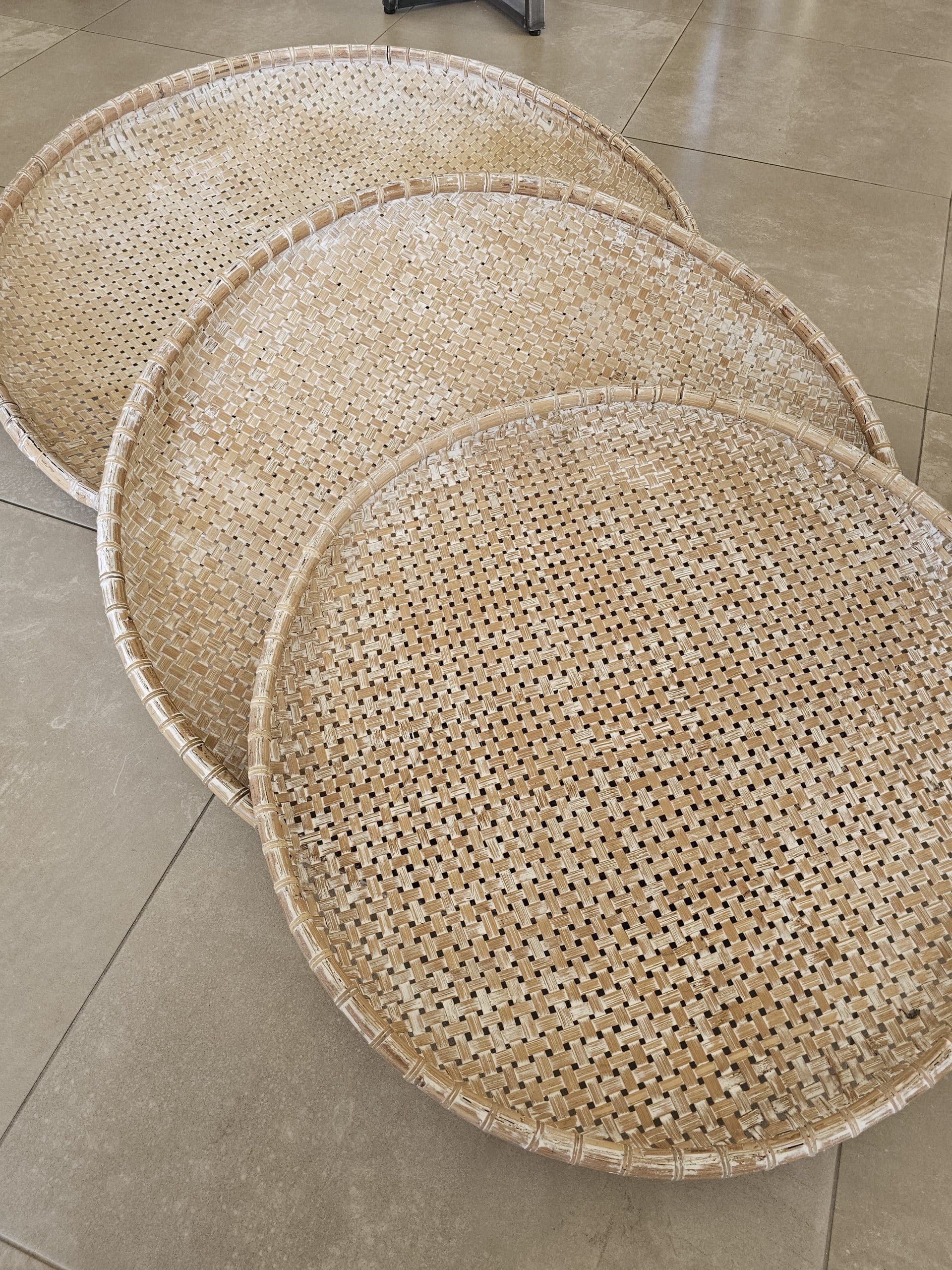 Rattan Rice Plates