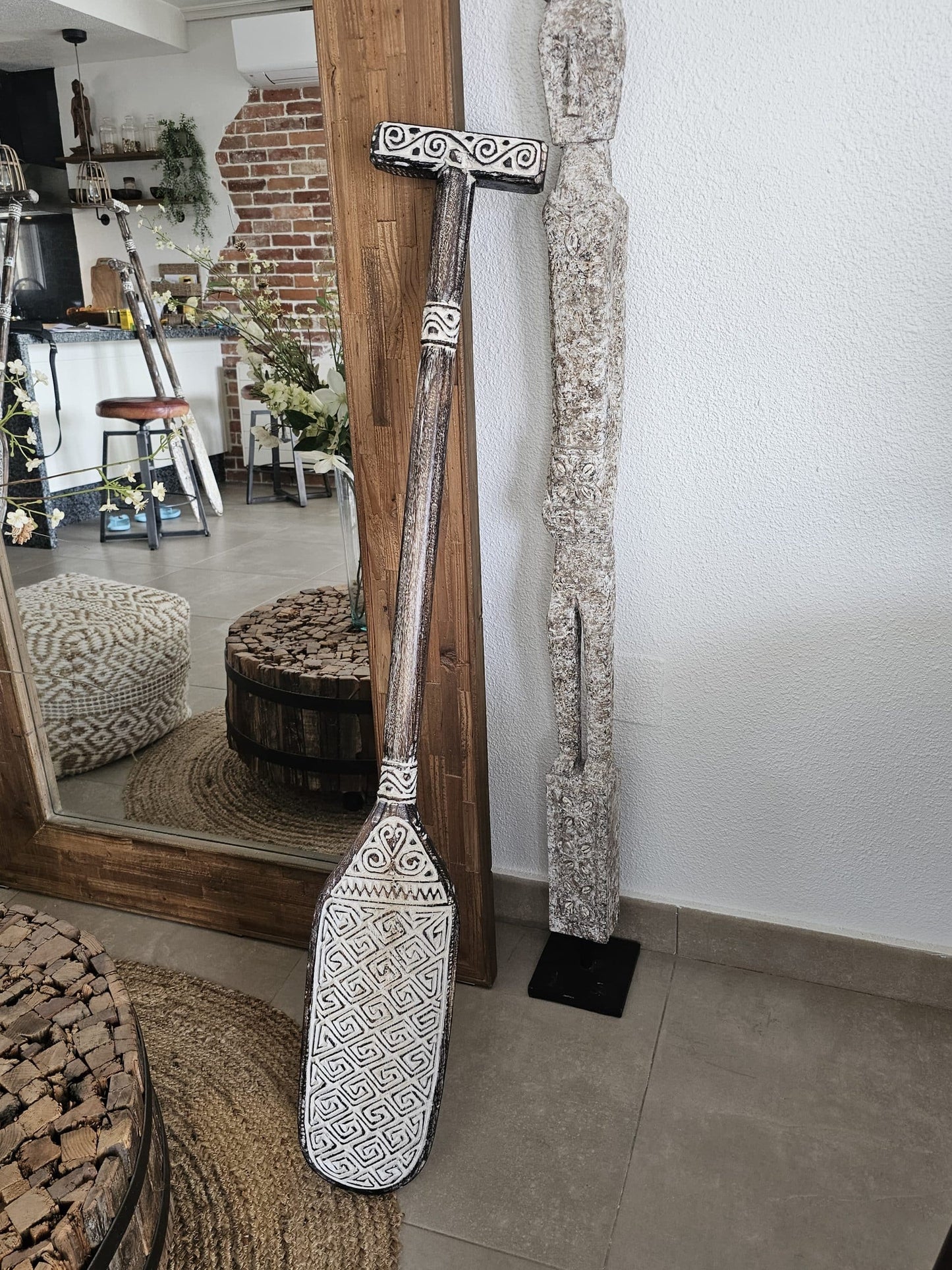 Decorative wooden oars