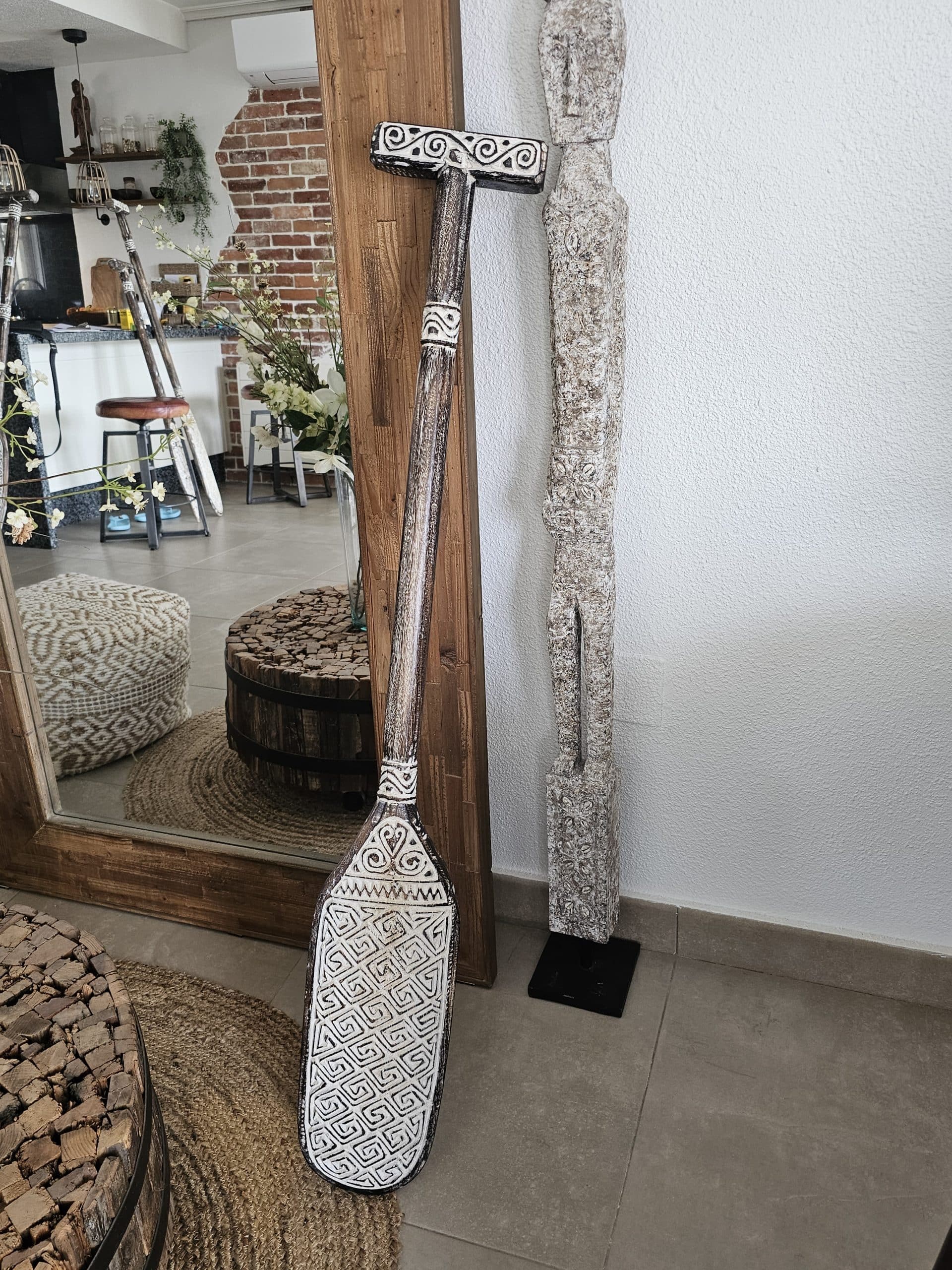 Decorative wooden oars