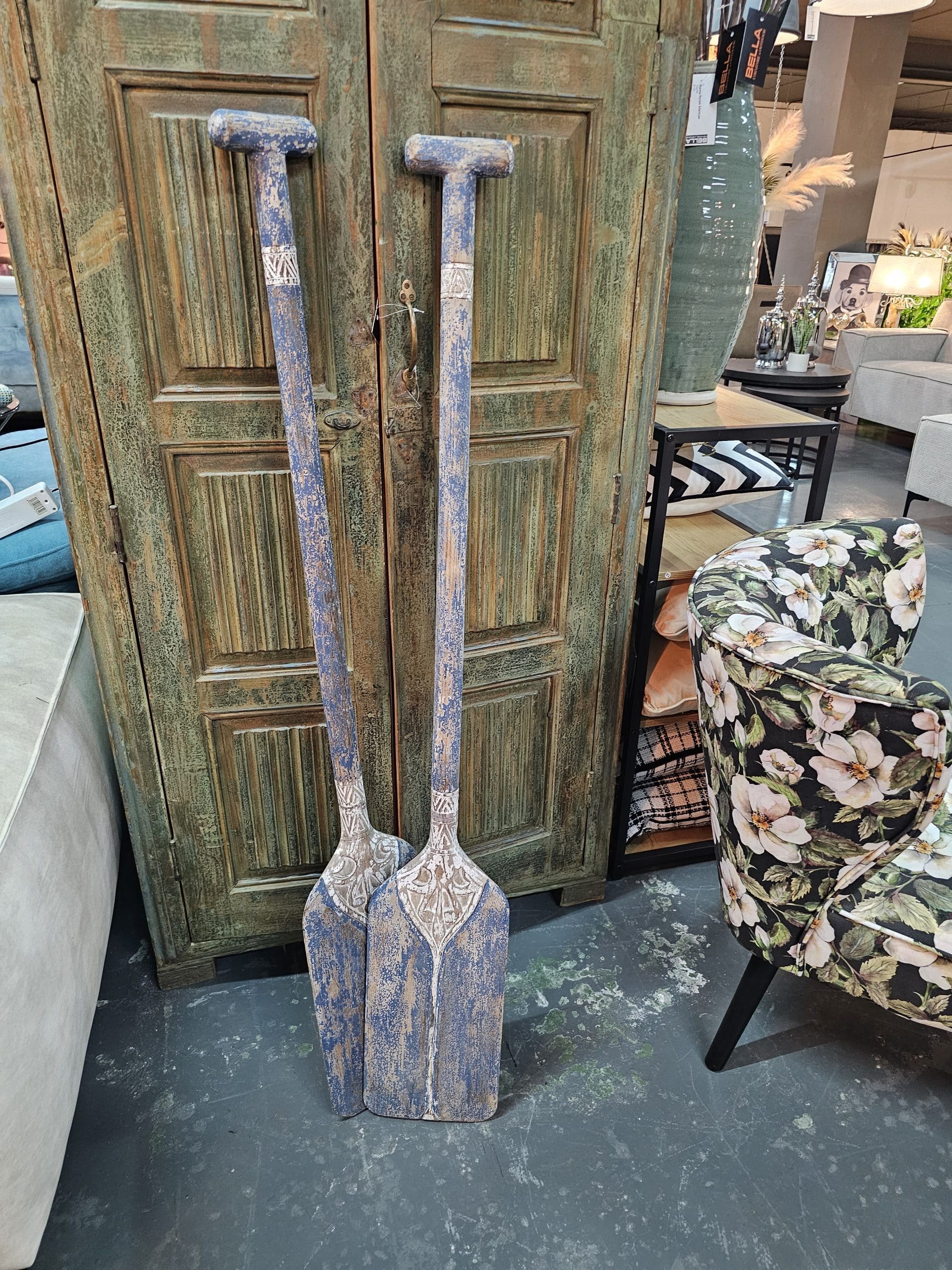 Wooden Deco Oars, Set of 2