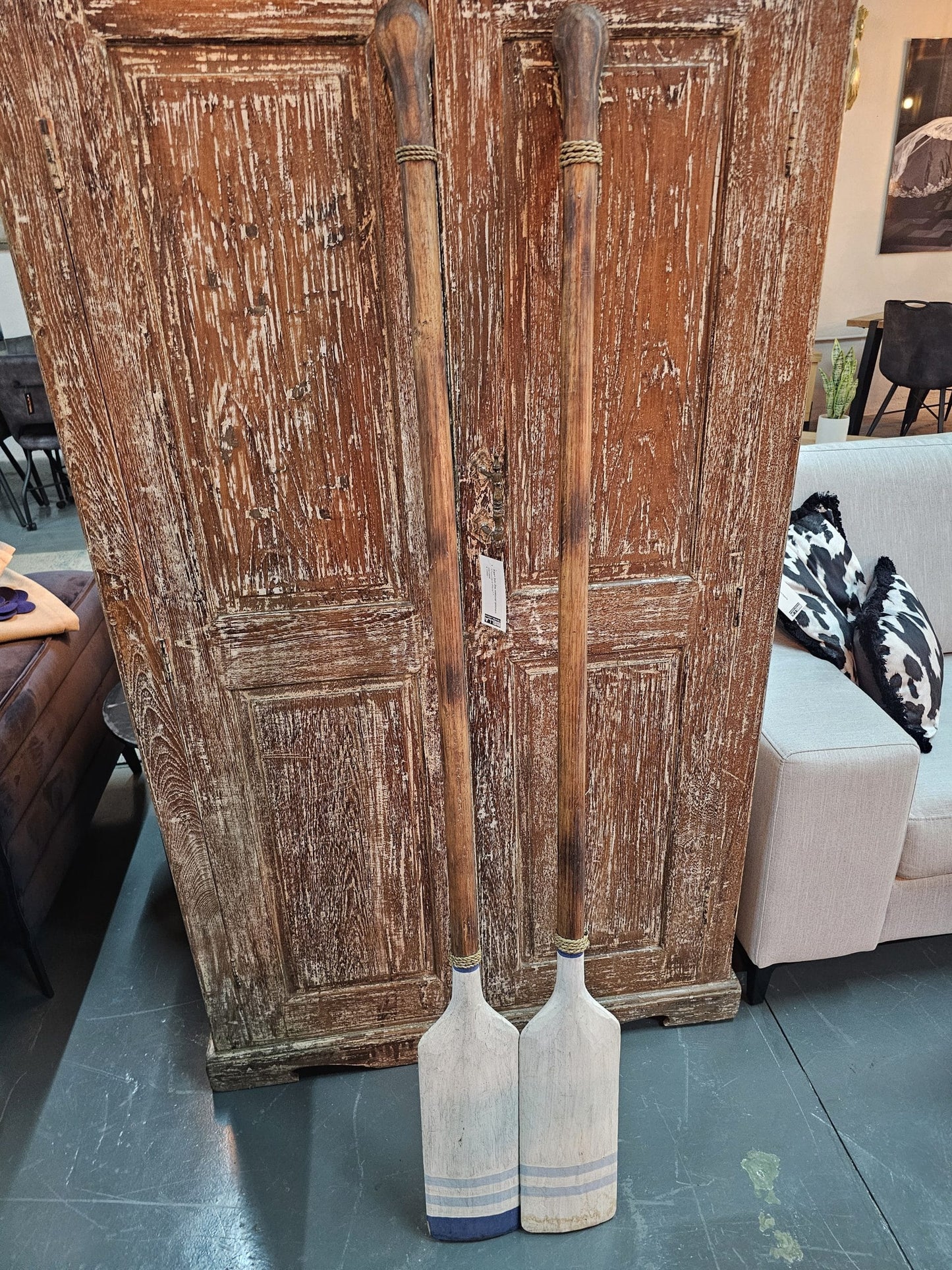 Decorative wooden oars
