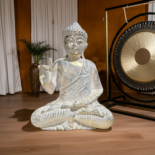 Buda dourado/branco de 60 cm
