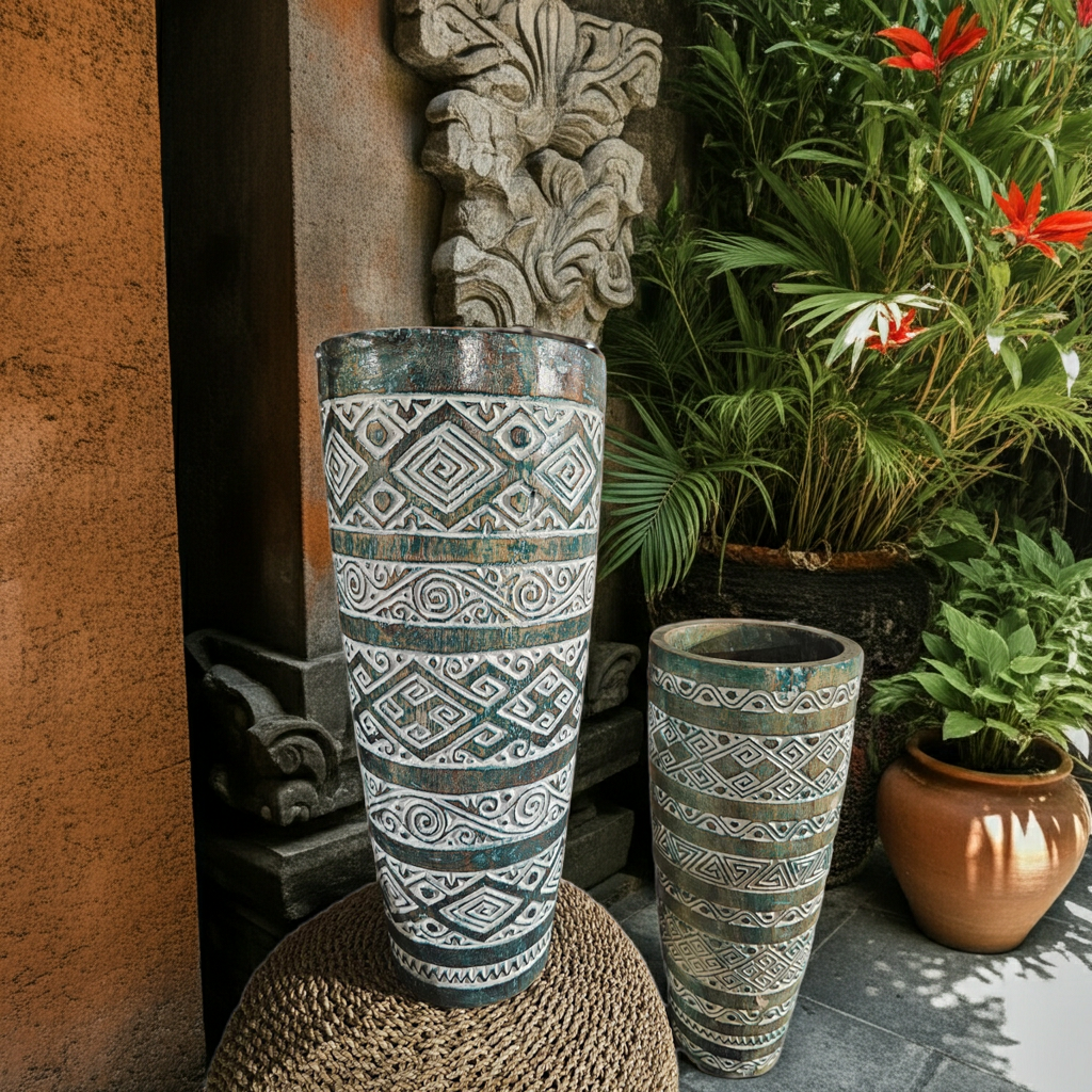 Wooden vase Model Menui