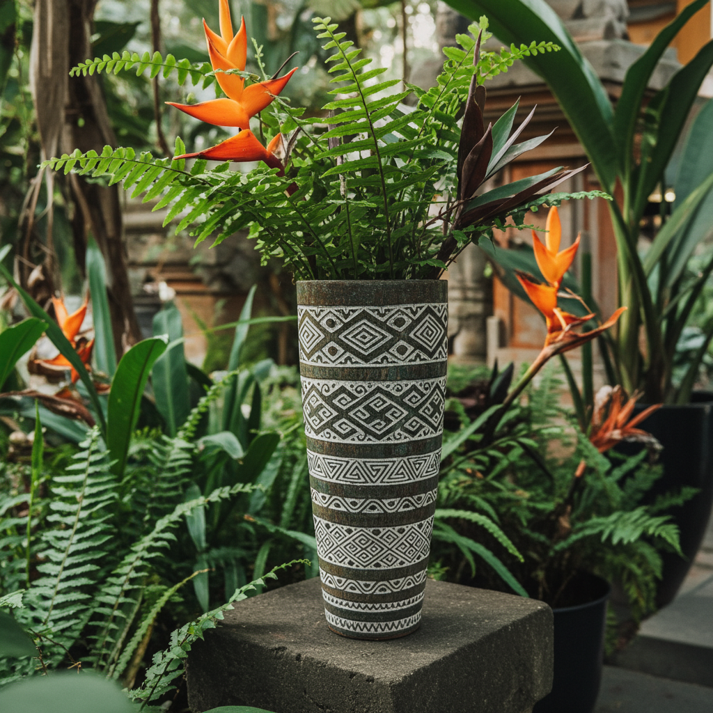 Wooden vase Model Menui