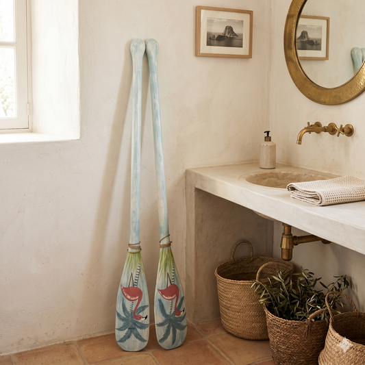 Wooden Deco Oars, Set of 2