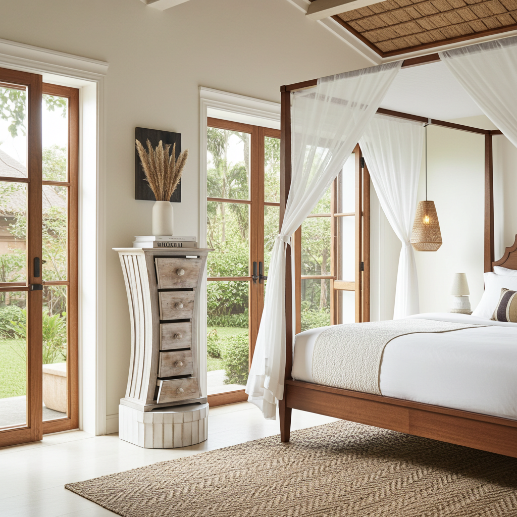 Gabinete con forma de reloj de arena