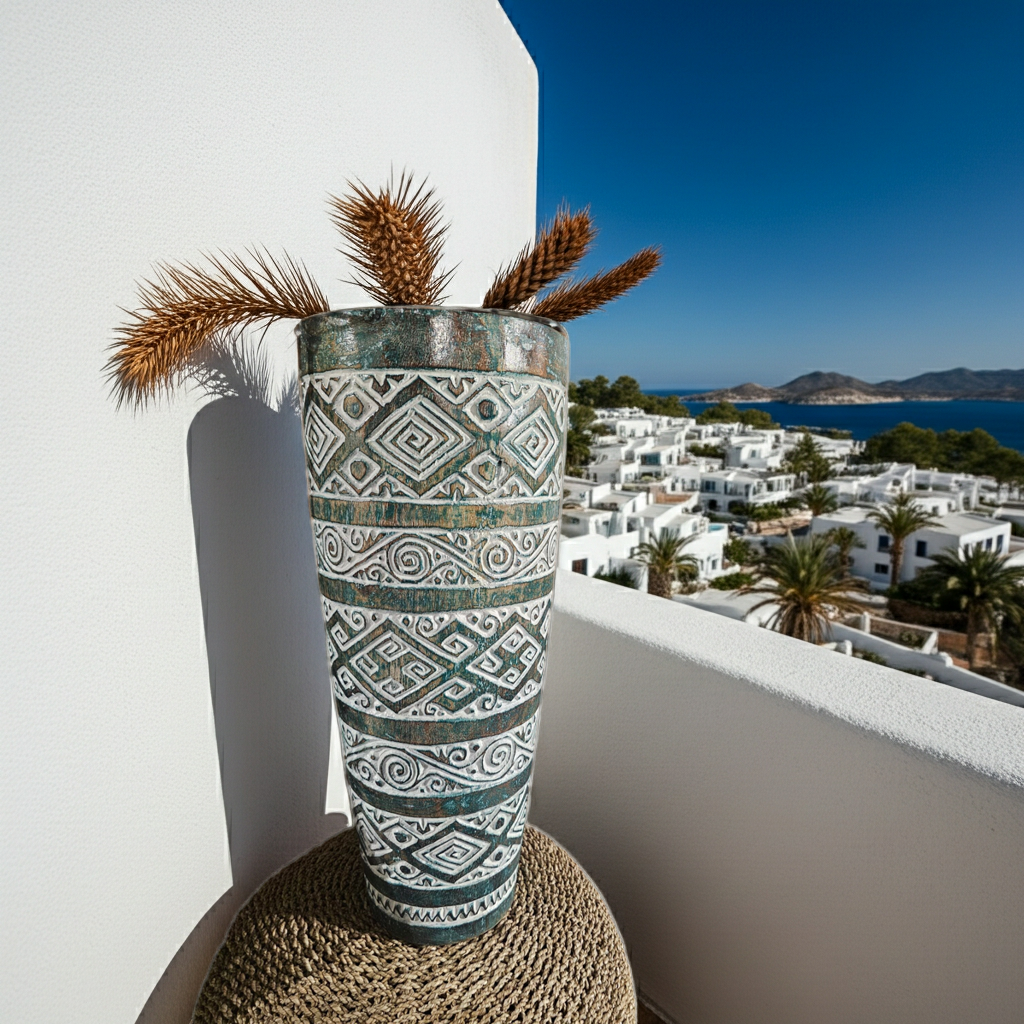 Vaso de madeira Modelo Menui em TRÊS cores