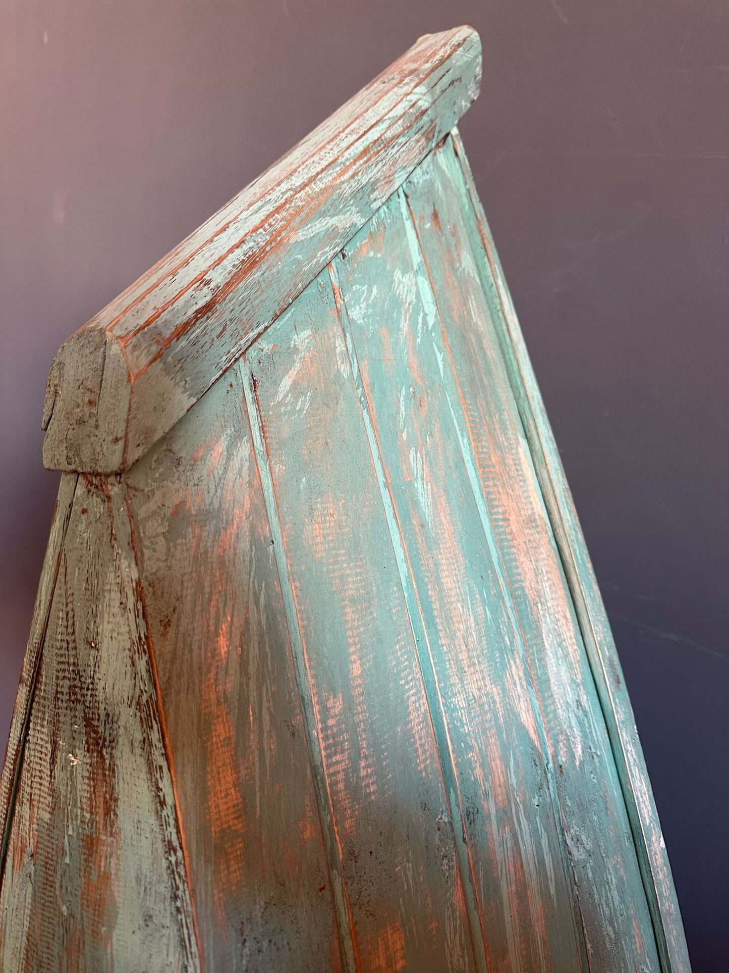 Boat shaped cabinet color green