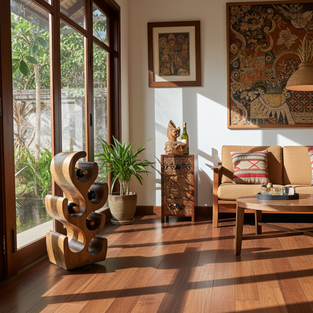 Suar wooden winerack small