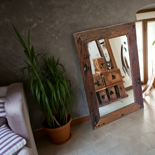 Mirror 90x60cm dark frame Model Ulin