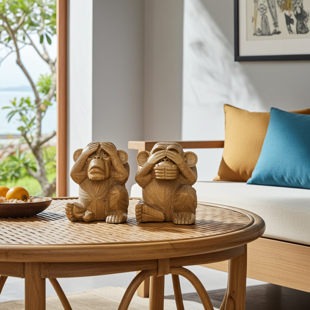 Set of 3 See no evil, hear no evil monkeys