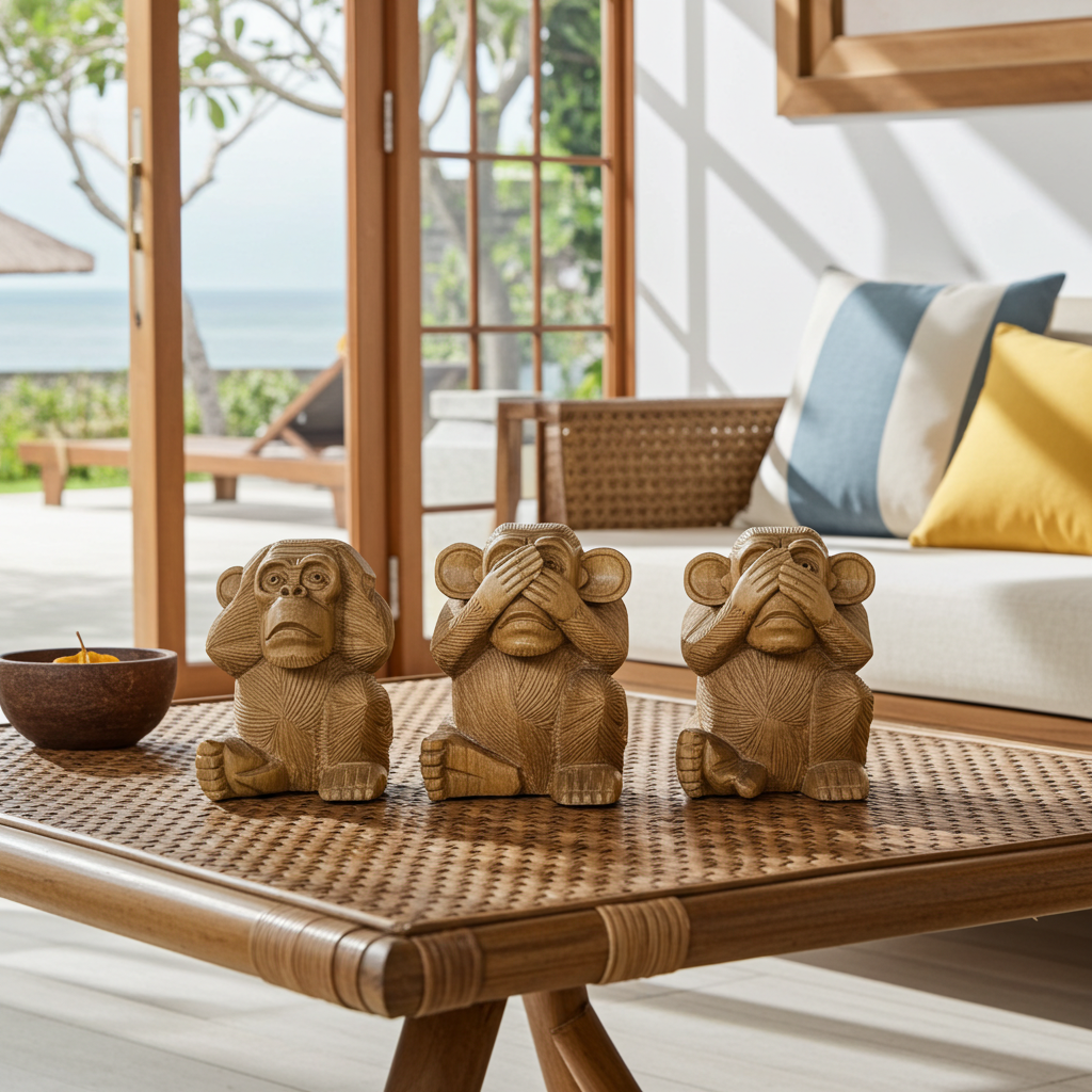 Set of 3 See no evil, hear no evil monkeys