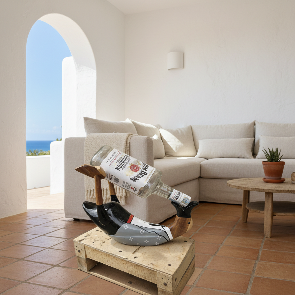 Soporte para botellas de vino con diseño de delfín Selpele