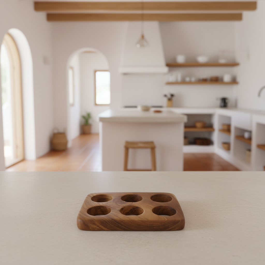 Wooden Egg Holder Tray Handmade Model Badul