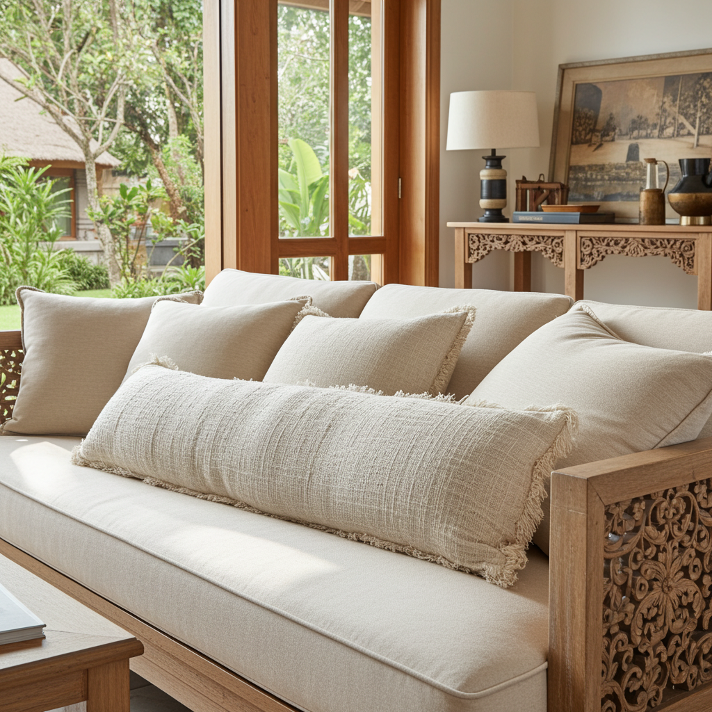 Long cotton pillow Model Ular