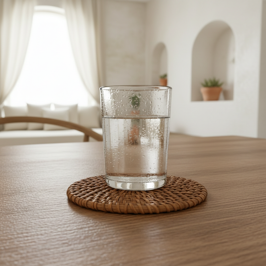 Round Woven Rattan Coaster Model Batudaka