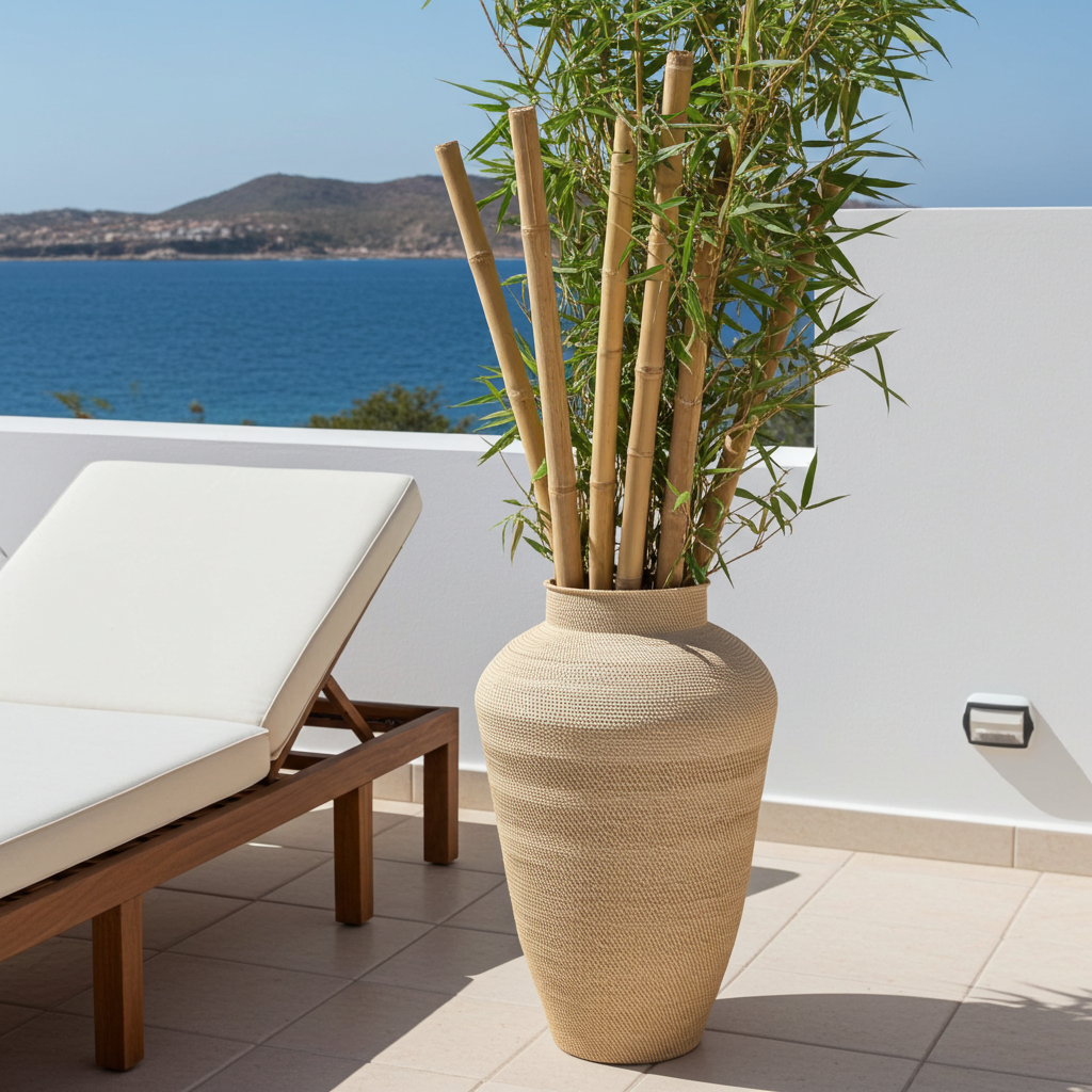 Varetas decorativas em bambu de 180 cm e 100 cm