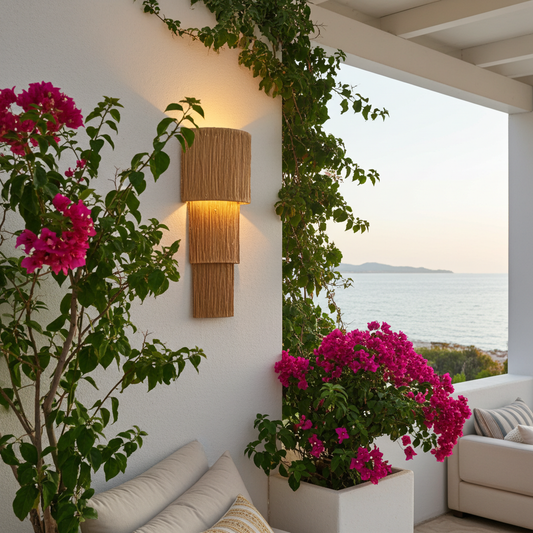 Rattan wall lamp Model Pagi