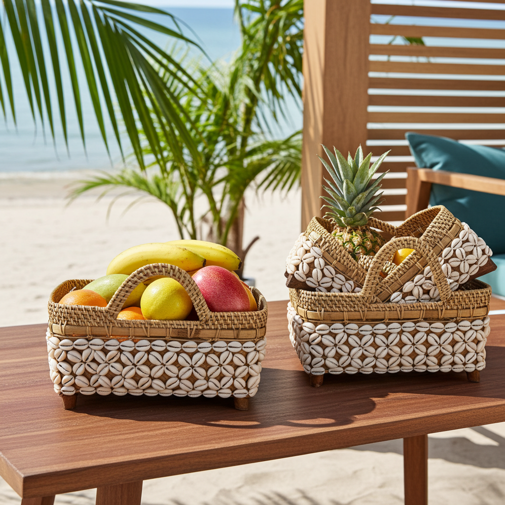 3 set shell baskets Model Taman