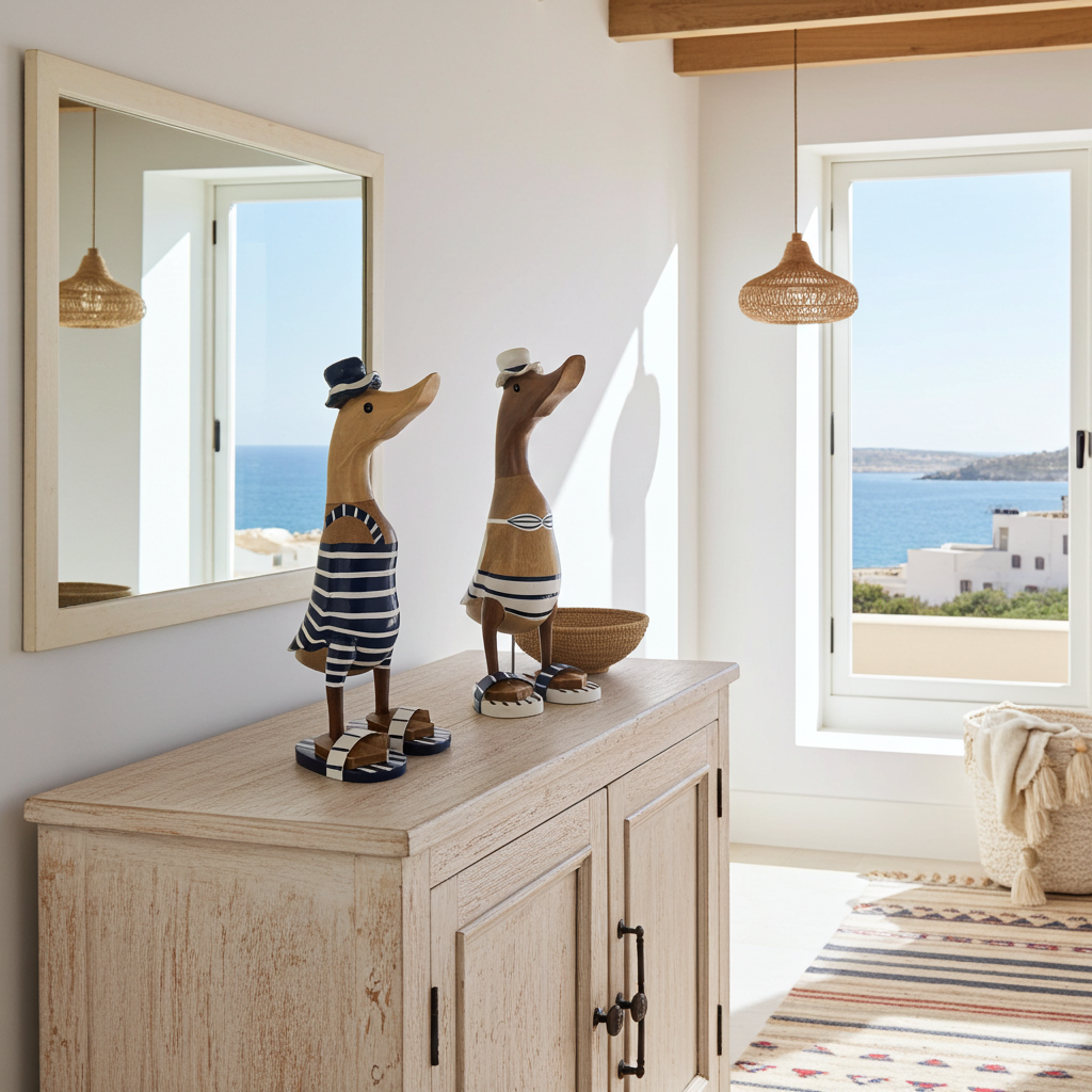 Ducks in bathing suites. Model Blue