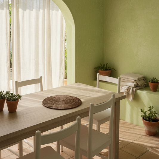 Round Woven Rattan Placemat Model Babi Flores