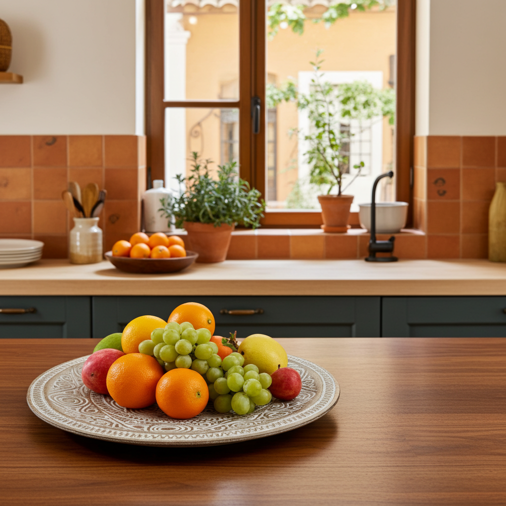 Timorese tribal style handcarved plate