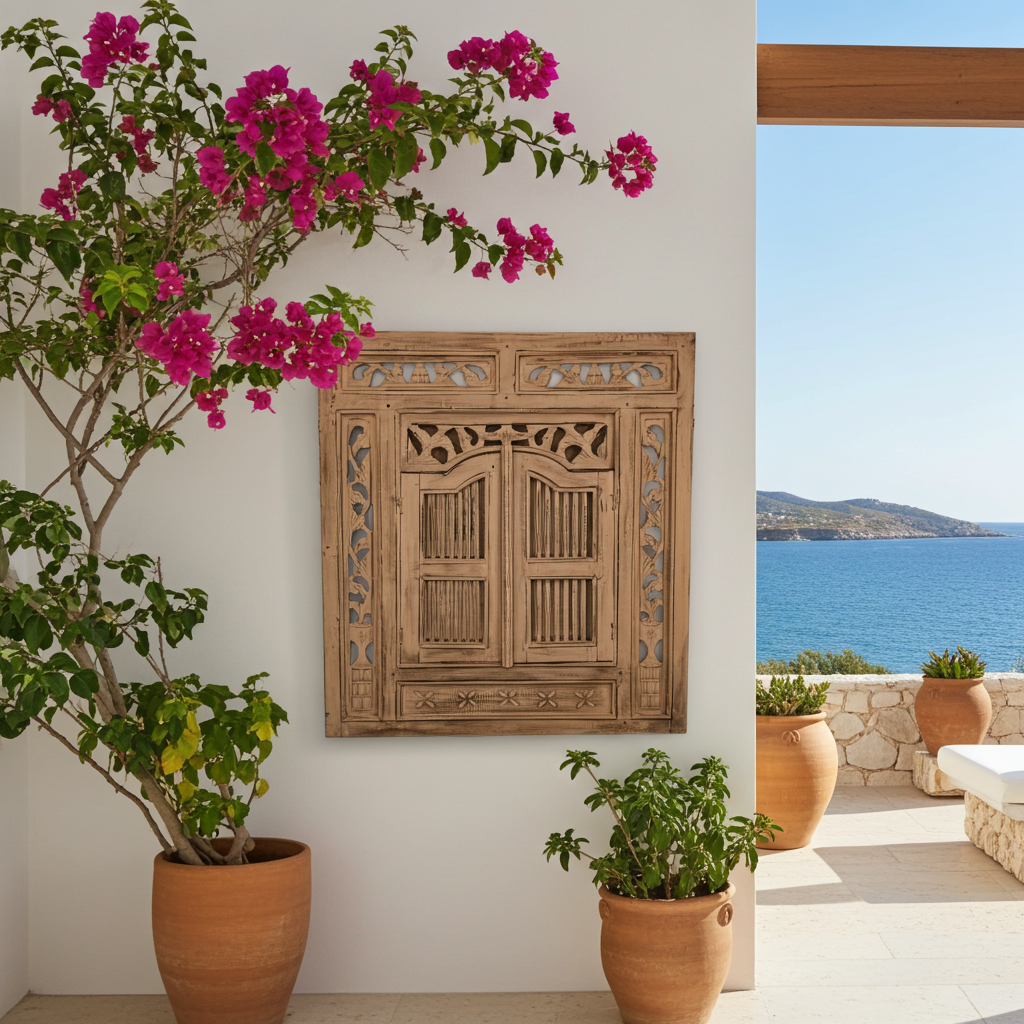 Espejo balinés hecho a mano Modelo Praya, Tres colores