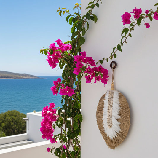 Hoja decorativa de pared hecha a mano. Modelo Batu