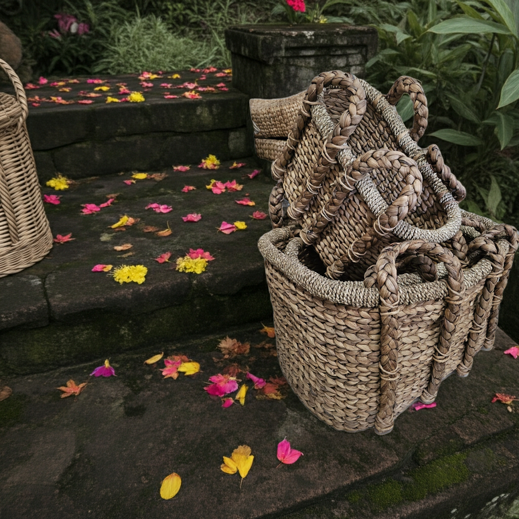 Waterhyacint baskets, 3 sizes