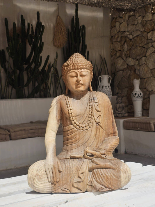 Wooden Buddha Statue Model Durga