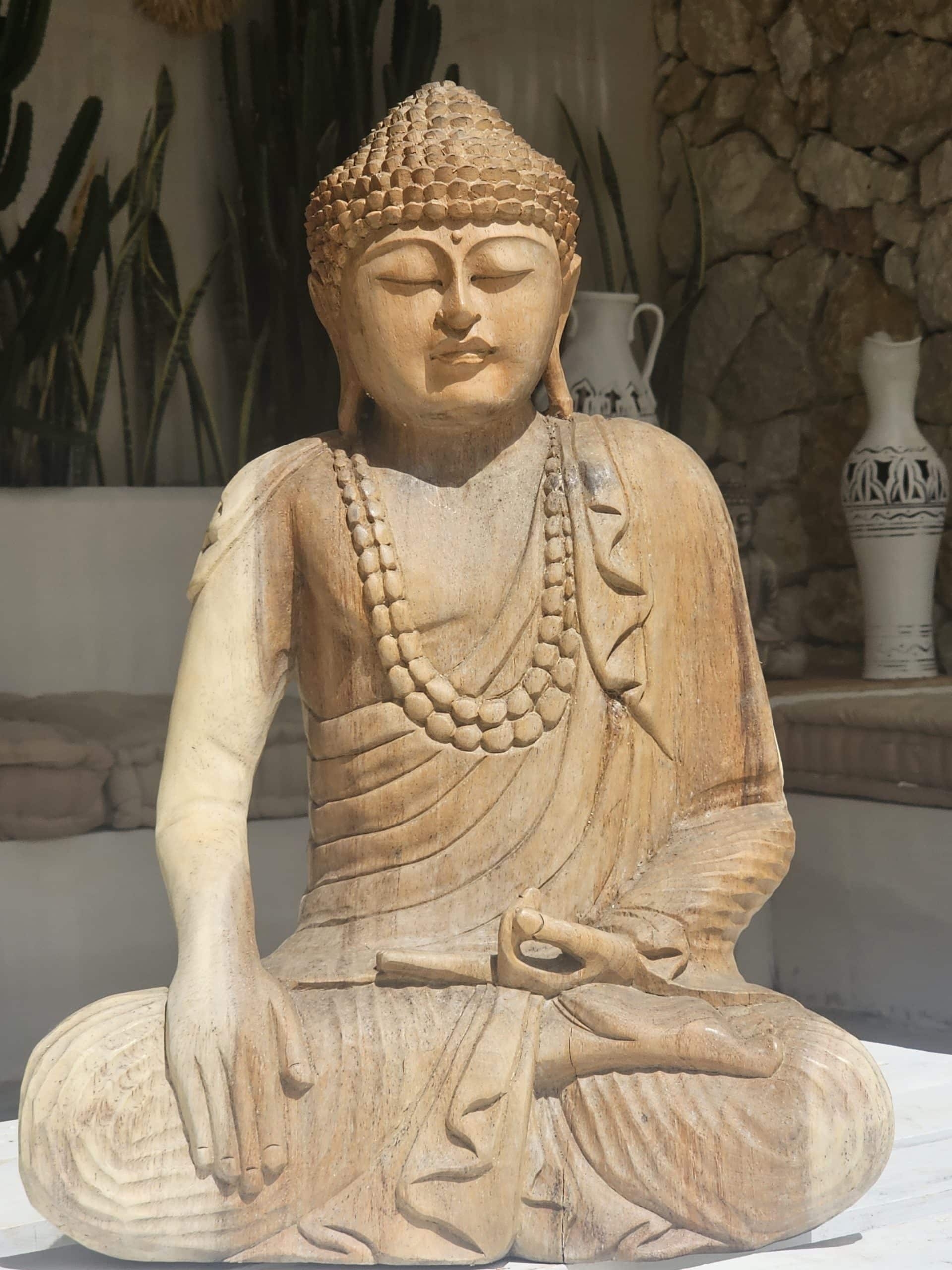 Wooden Buddha Statue Model Durga