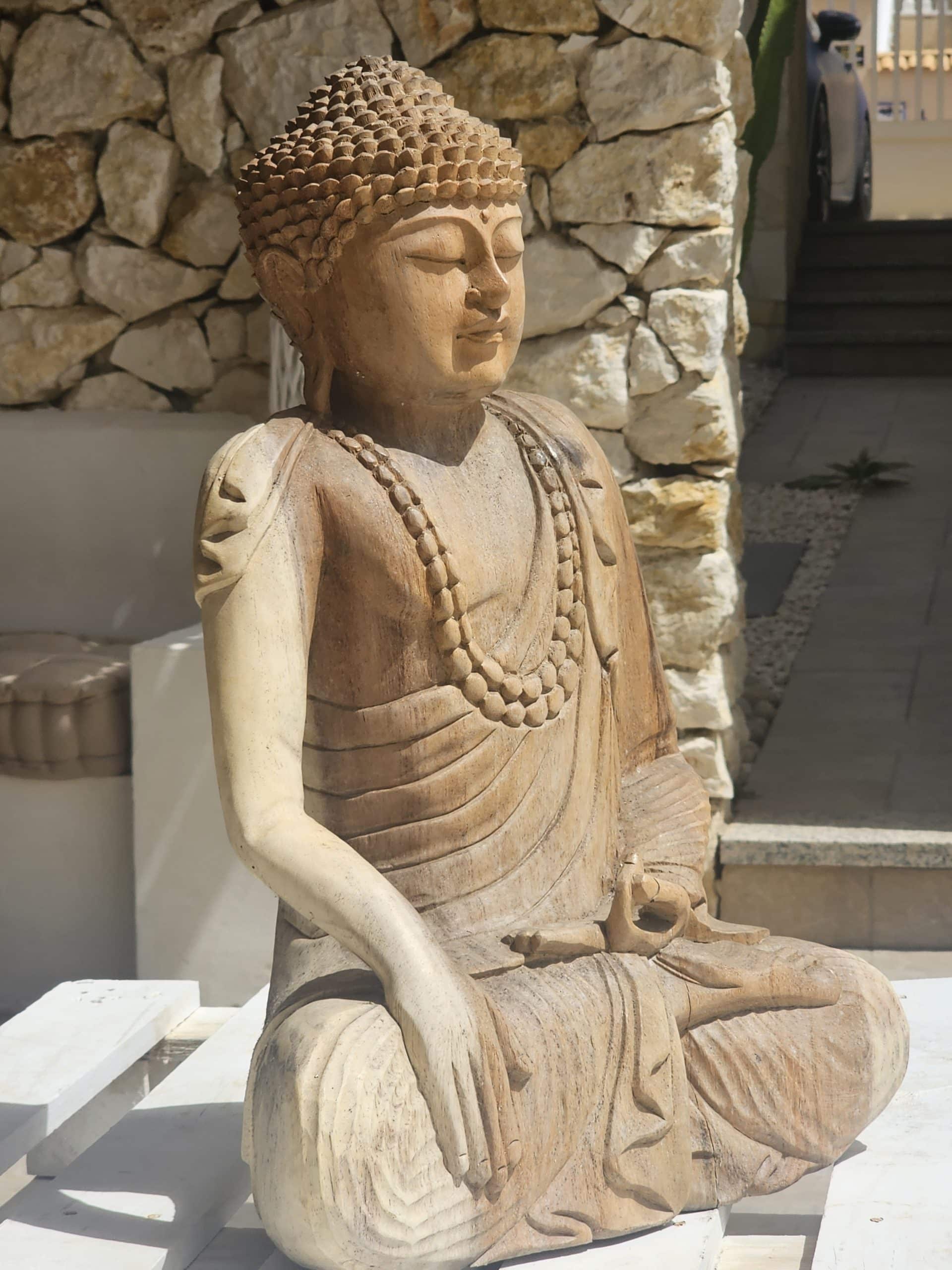 Wooden Buddha Statue Model Durga