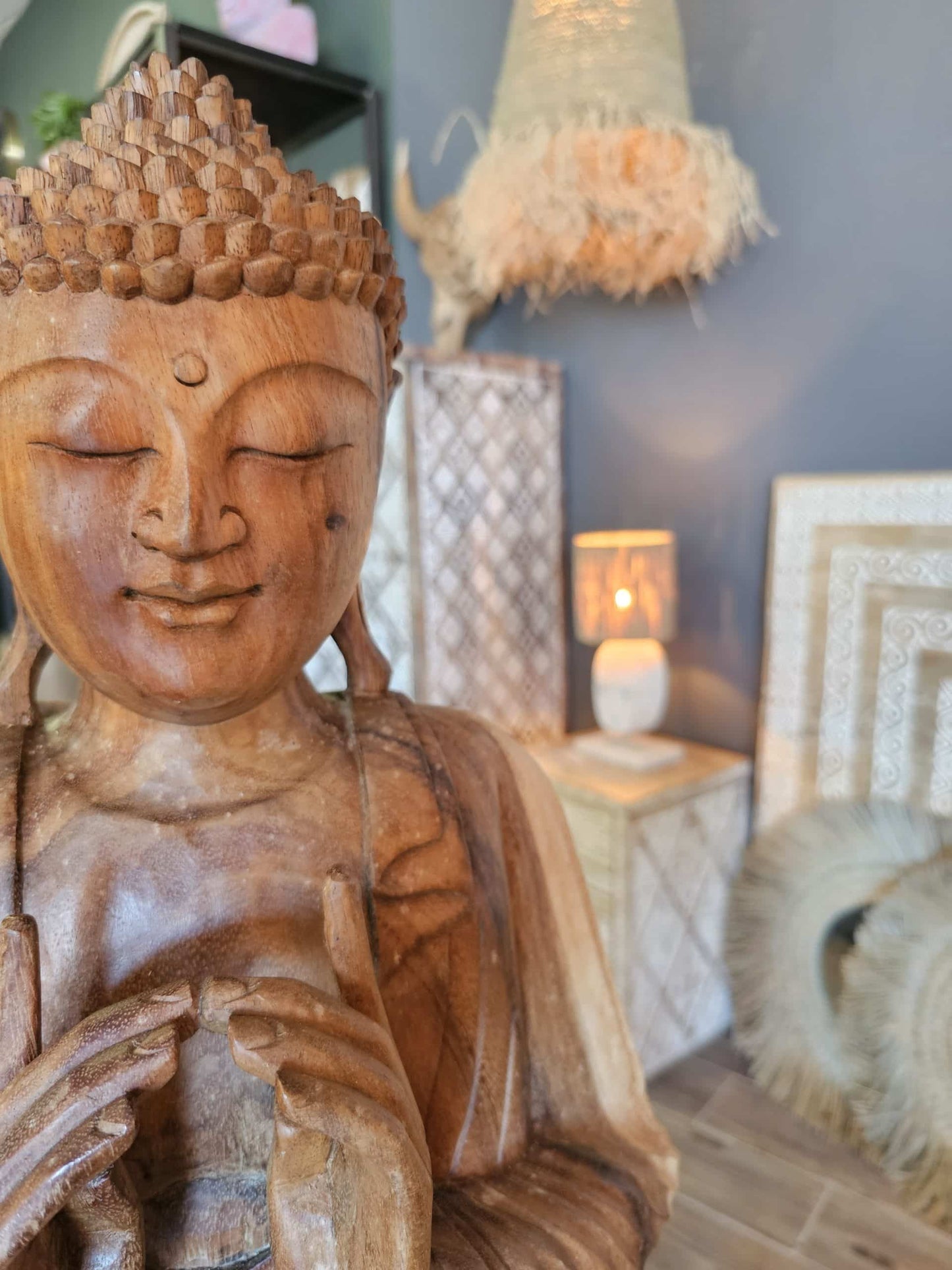 Buddha Statue Closed Hands 60cm