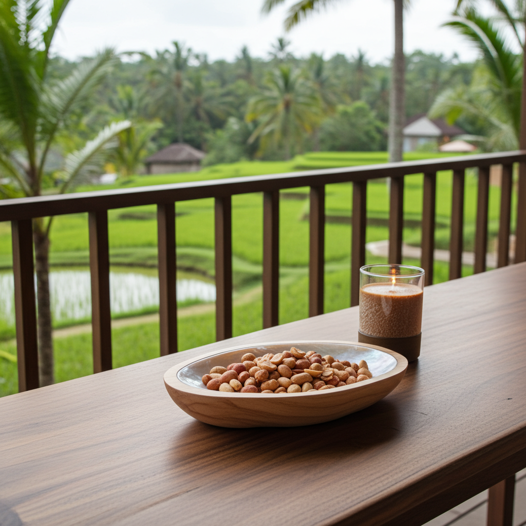 Mother-of-pearl serving platter for snacks