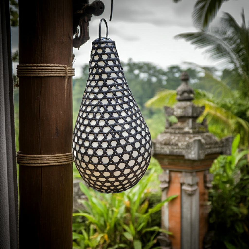 Lámpara de techo con forma de farol. Modelo Bulbul
