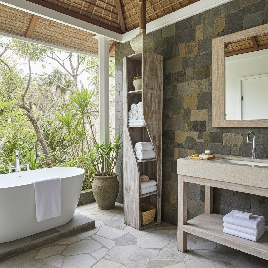 Twisted narrow bookshelf cabinet