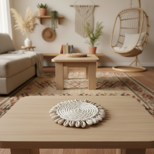Cowrie Shell Woven Coaster Model Ambelau