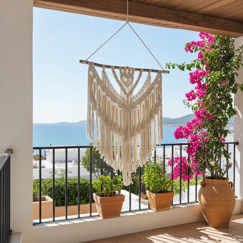 Macrame 80cm on a tree branch. Model Manik