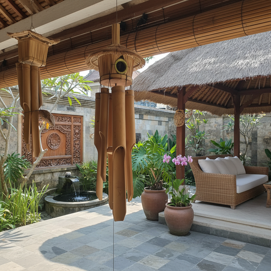 Bamboo Wind Chime Birdhouse Decoration Model Yenwaupnor