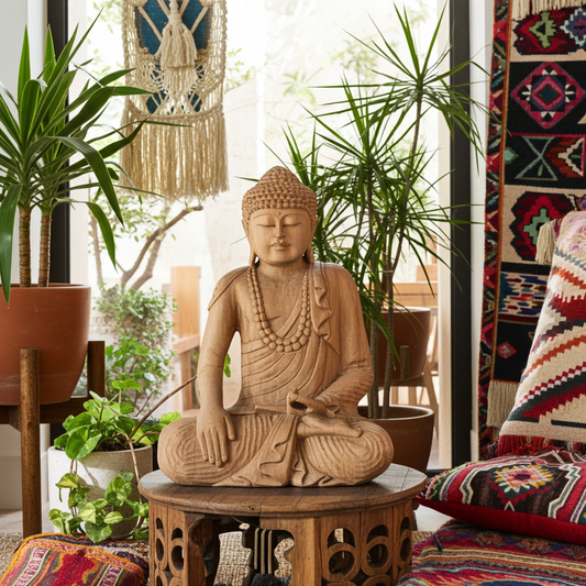 Wooden Buddha Statue Model Durga 60cm (open hand)