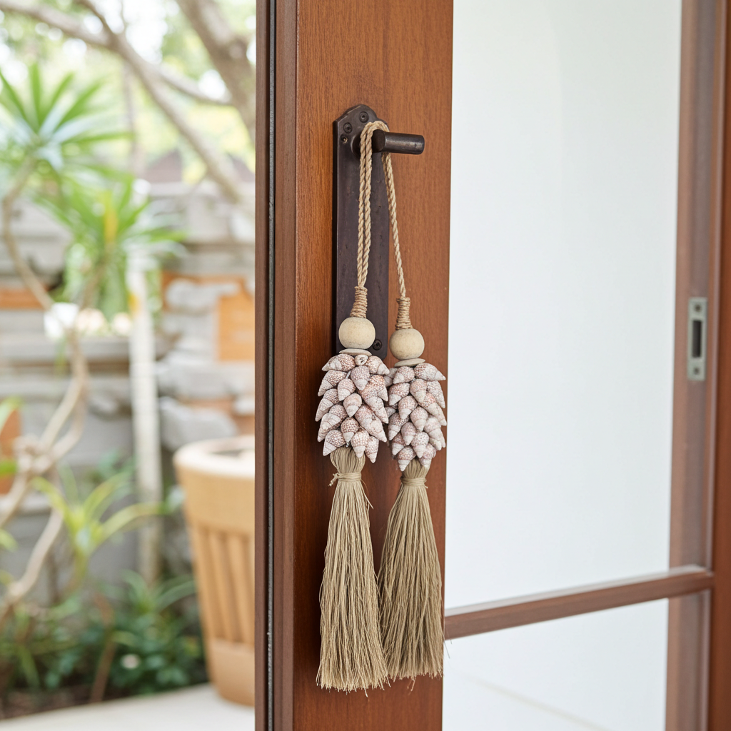 Handmade seashell tassels