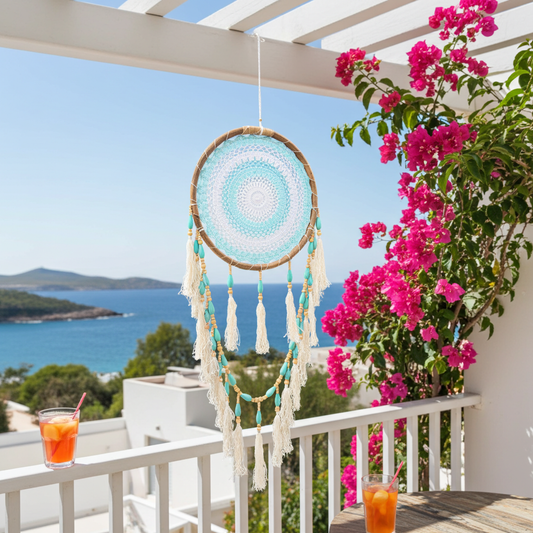 Handmade bohemian-style dreamcatcher.