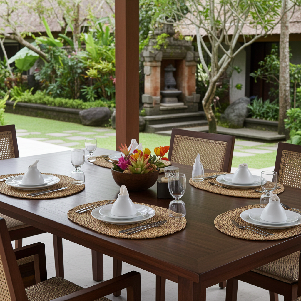 Mantel individual ovalado con conchas en dos colores