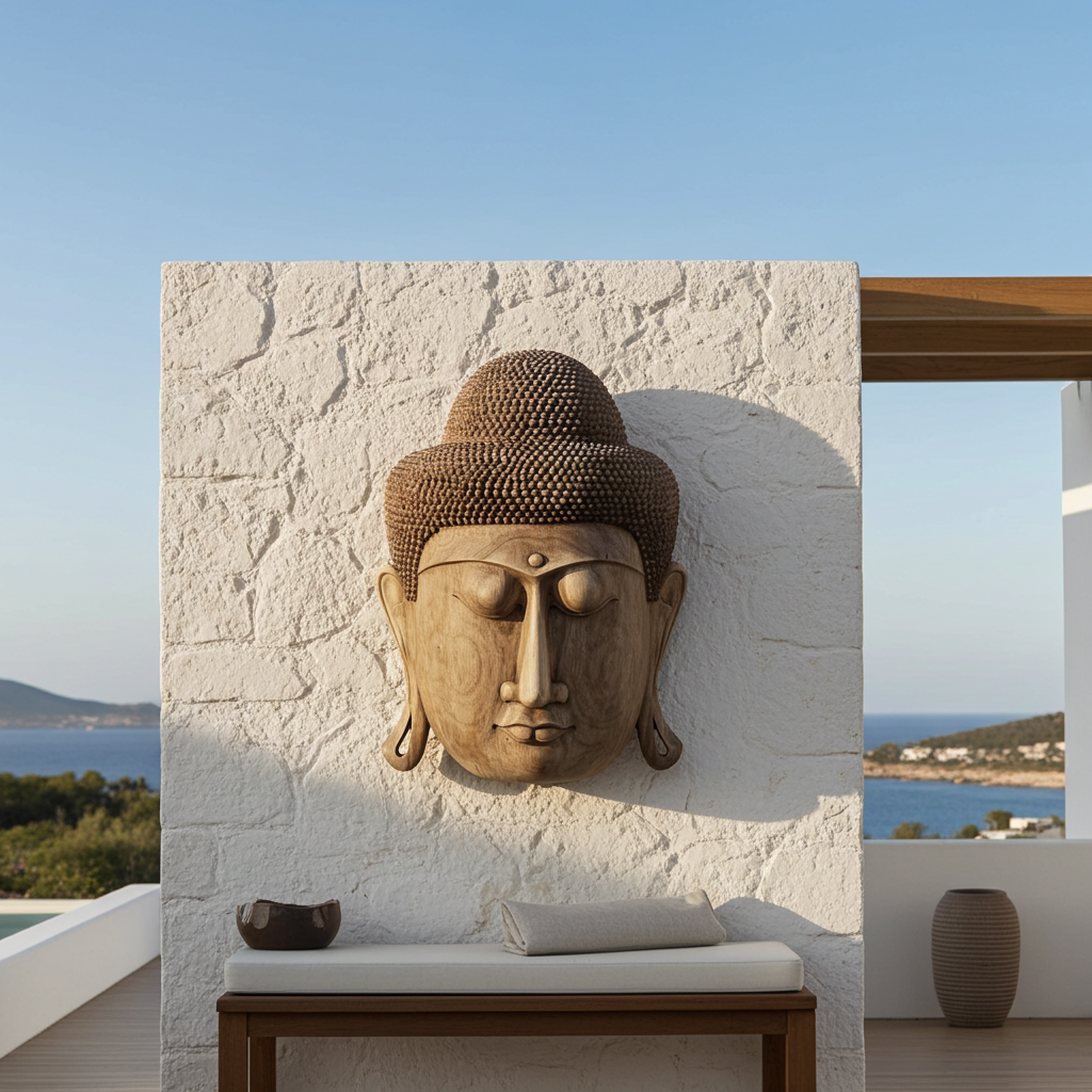 Wooden Buddha Mask Model Tista 100cm