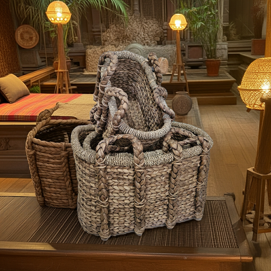 Waterhyacint baskets, 3 sizes